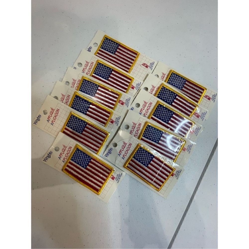 Wrights American Flag Iron Ons lot of 11
